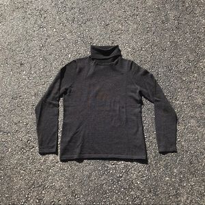 100% merino wool grey turtleneck Ralph Lauren